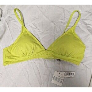 Amazon Essentials Bikini Top Lime Green Size Medium Light Support Bralette NWT